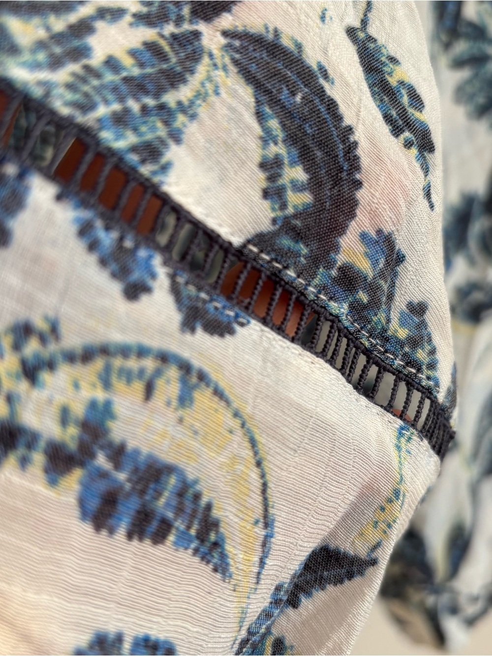 Zac & Rachel Blue Floral Peasant Tunic - Picture 6 of 7